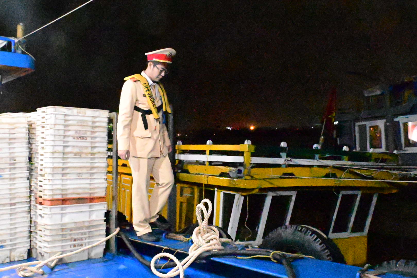 Phân đội 1- Thủy đội (Phòng cảnh sát đường thủy): Kịp thời cứu hộ tàu cá